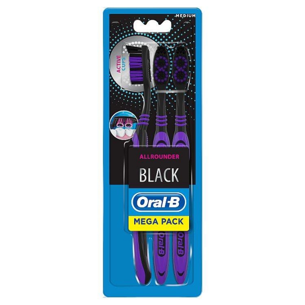 Z.k.OralB čierna 3ks mäkká