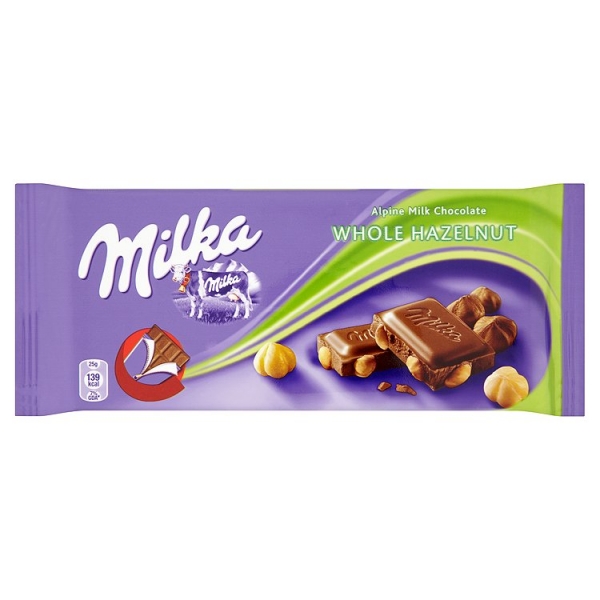 Čok.Milka 100g celé orechywholenut