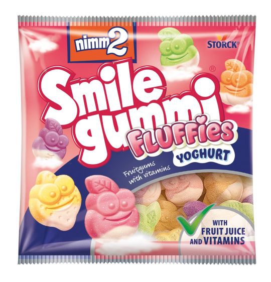 Cukríky Nimm2 90g smili fluffies yoghurt