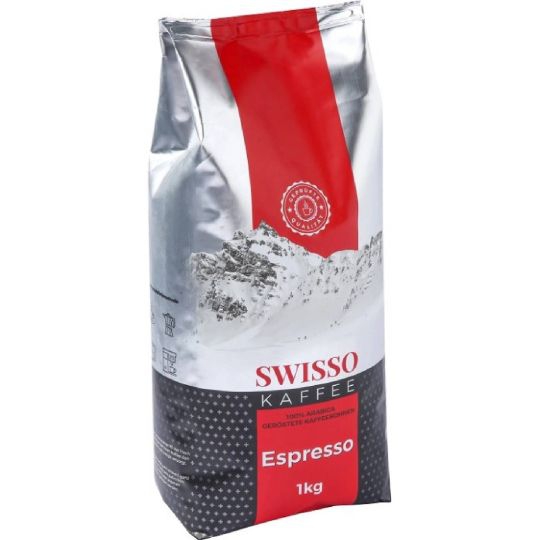 Káva Swisso 1kg zrno espresso 100% arabica