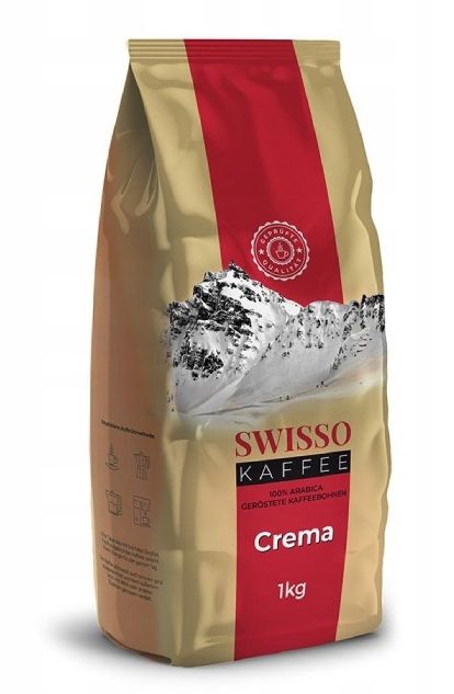 Káva Swisso 1kg zrno crema 100% arabica