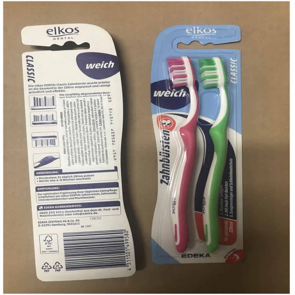 Zub.kefka mäkká 2ks EDEKA  weich