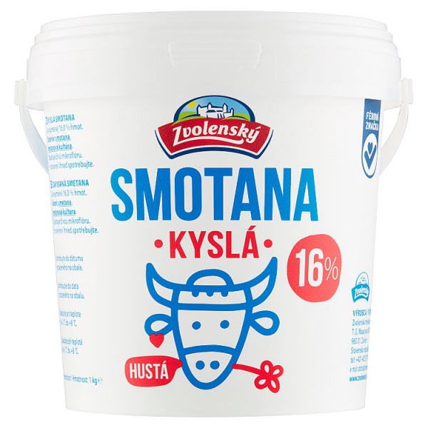 Smot.kyslá 16% 1kg Zvolenká