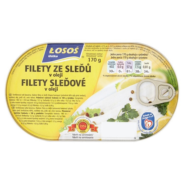 Sleď.filety 170g v ol.LOSOS