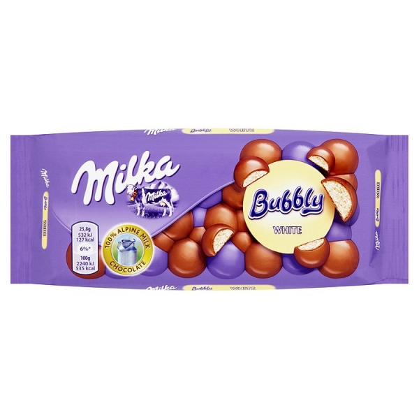 Čok.Milka 95g Bubbly white