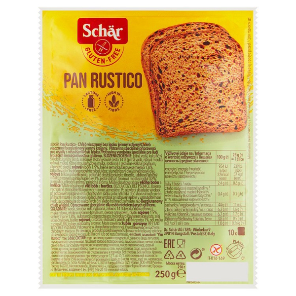 Chlieb Pan Rustico 250g bez lepku viaczrnný