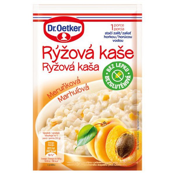 Ryžová kaša marhuľa 52g Dr.oetker