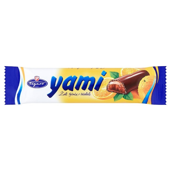 Tyč.YAMI s pom.kôrou 25g/Smáčané v čokoláde §