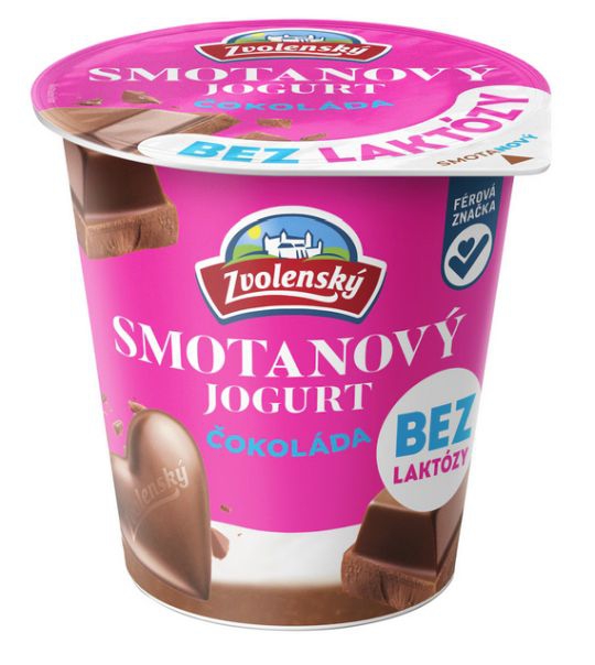 Jogurt Zvolenský smotanový bez laktózy145g čokolád