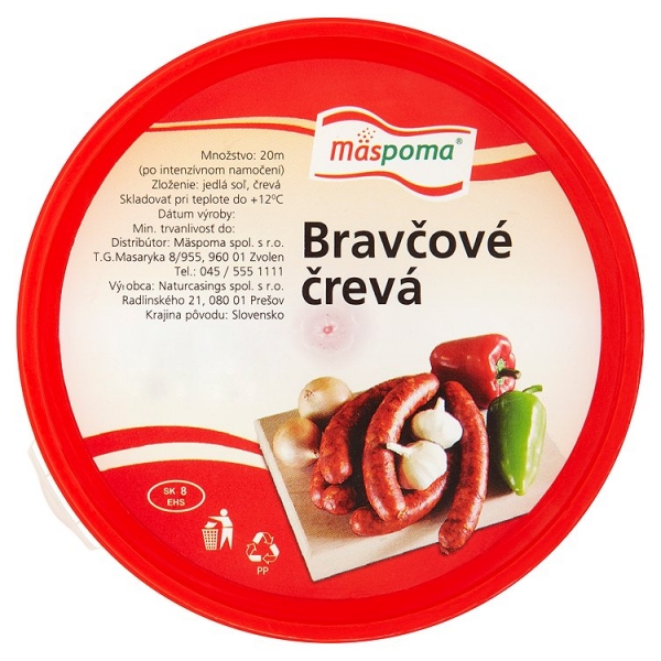 Črevá bravčové 20m kelímok