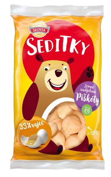 Piškóty Seditky 120g/Sereď