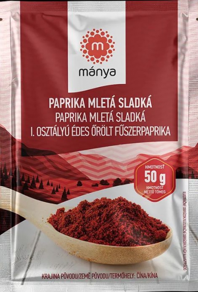 Paprika ml.sladká 50g Mánya