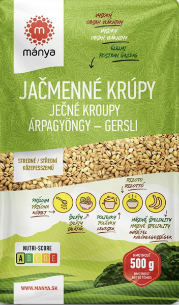 Jačm.krúpy stred.500g Mánya