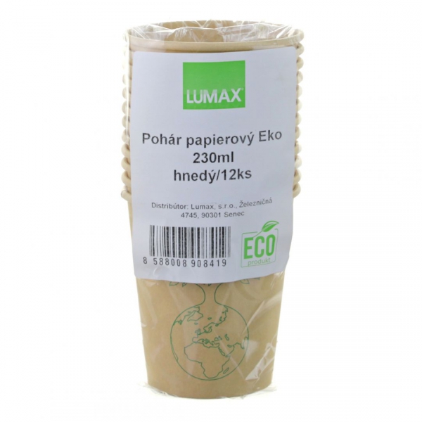 Pohár pap.ECO 230ml 12ks