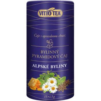 Čaj Vitto alpské byl.22,5g tubus pyr.sáčky/15x1,5g