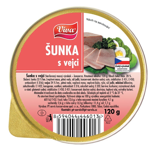 Šunka s vajcom 120g PT servis