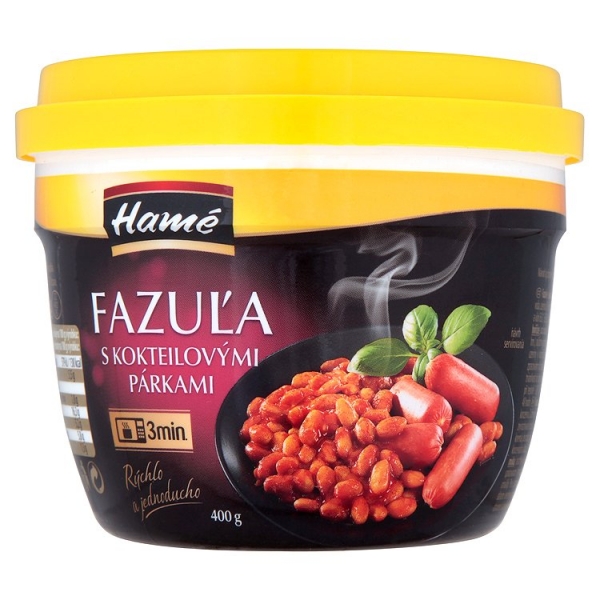 Fazuľ.s párkami RX 400g Hamé