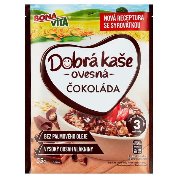 Ovsená Dobrá kaša 55g čokol.Bonavita