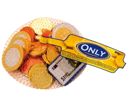 Čokoláda peniažky 100g sieťka